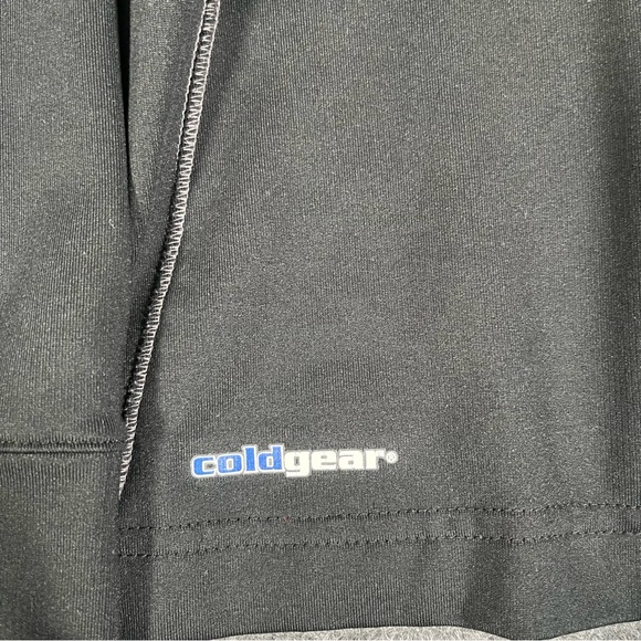 Under Armour Polo Shirt Mens 2xl Xxl Infrared Black 1/4 Zip Pullover Cold Gear - Picture 5 of 12